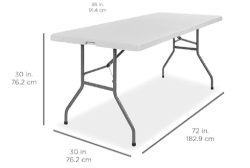 620measurements 1768939883 6' Banquet Table Rental – Versatile Event Essential