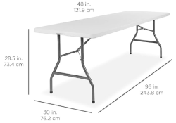 820Table20Dimensions 1768940970 8' Rectangular Table Rental – Large Capacity Dining