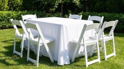 resin20chairs20with20table20scene 1769186168 White Resin Garden Chair Rentals – Padded Seating for Every Event