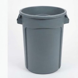 32-Gallon Commercial Trash Can (Grey)